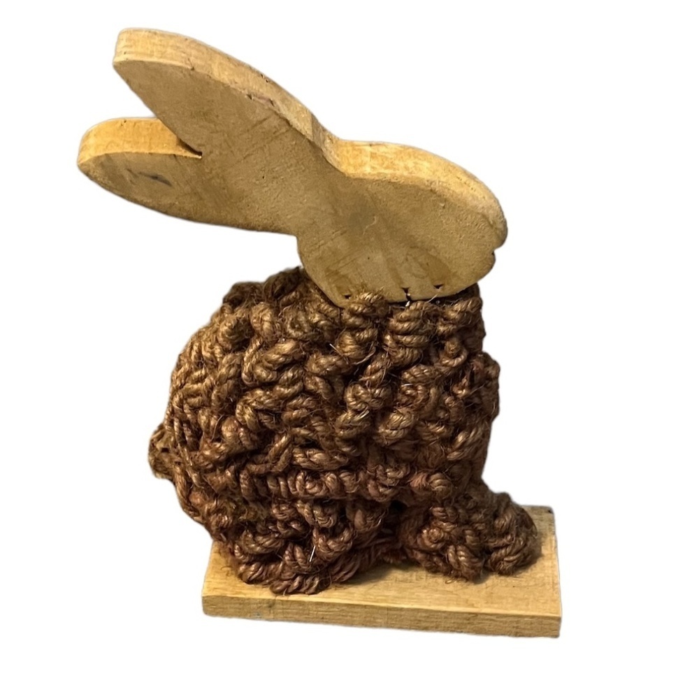 Wooden Rabbit With Wool‎ - Picture 2 of 7